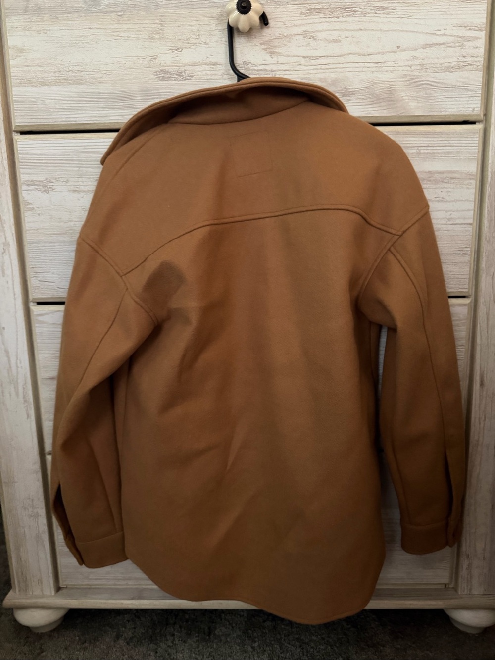 Women’s Camel Button-Front Jacket - Picture 4 of 4